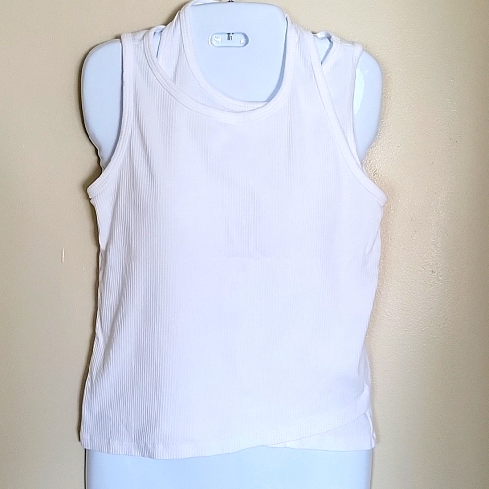 Monroe double strap white tank - Picture 3 of 7